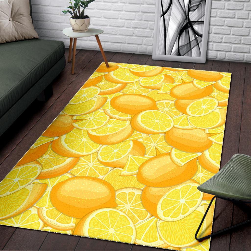 lemon pattern Area Rug