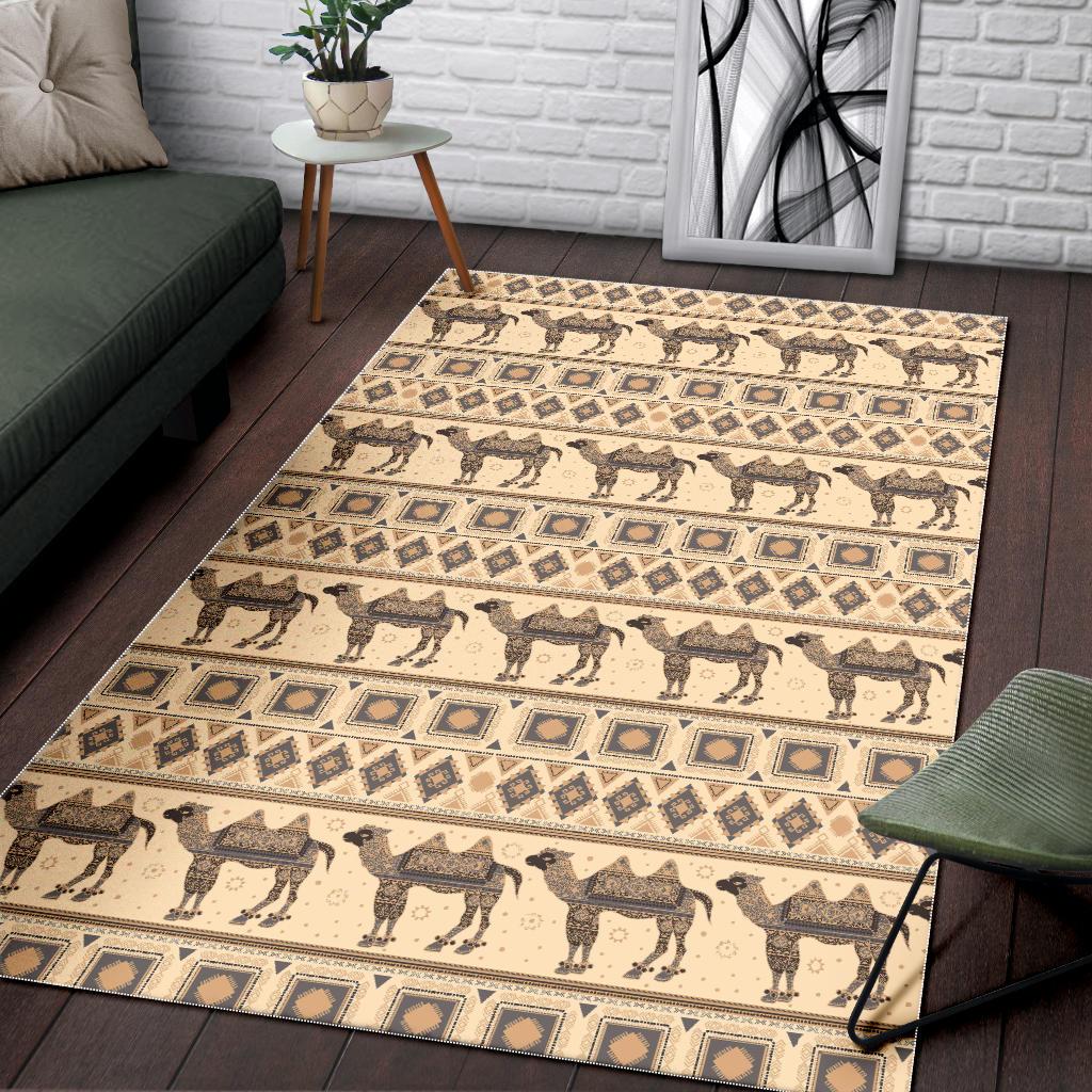 Traditional Camel Pattern Ethnic Motifs Area Rug