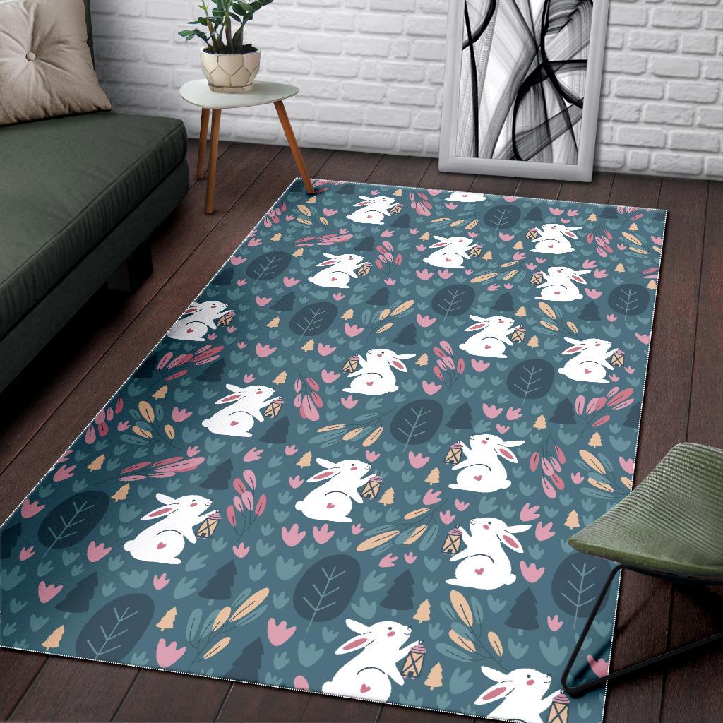 Cute rabbit pattern Area Rug