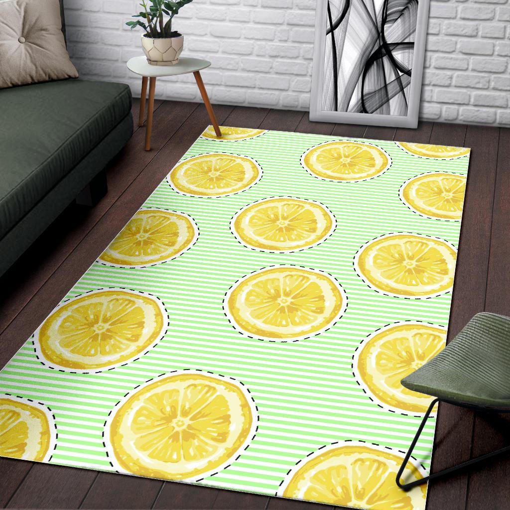 slice of lemon pattern Area Rug