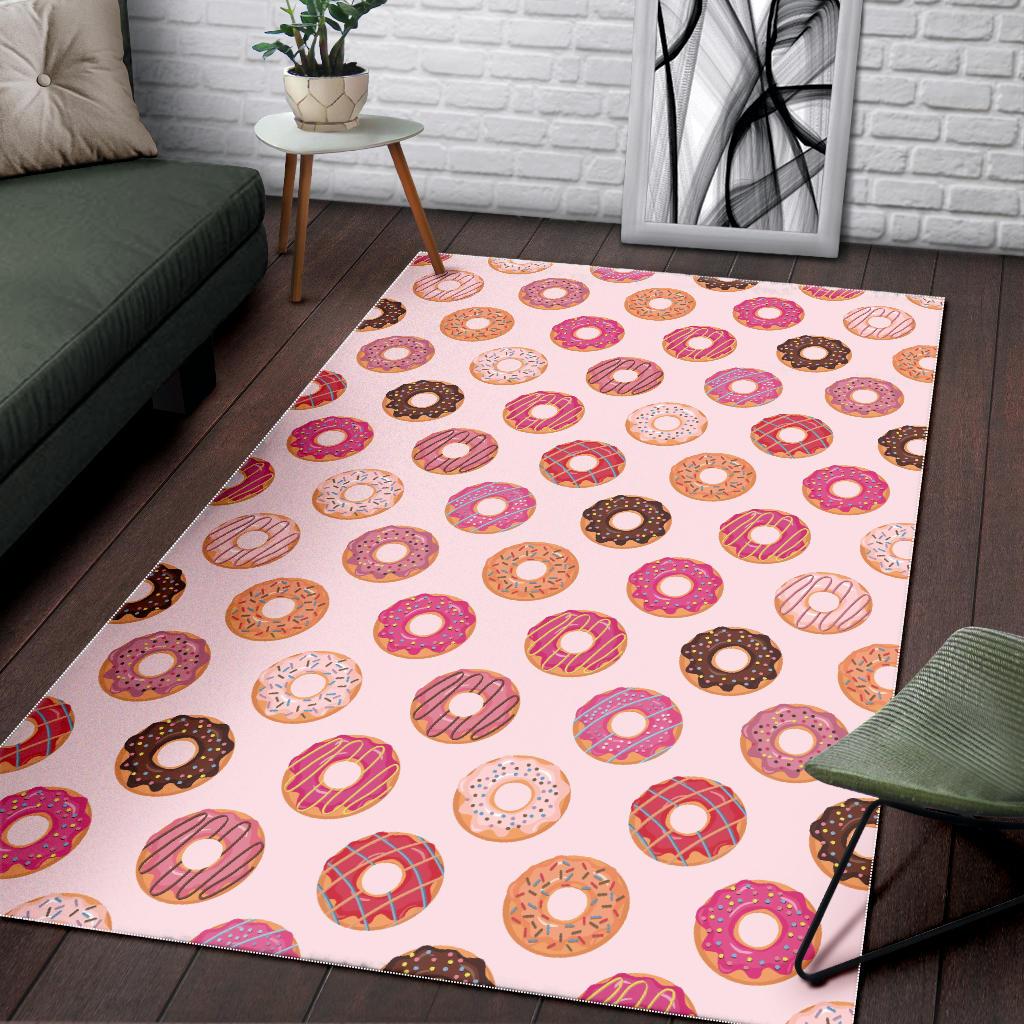 Colorful donut pattern Area Rug