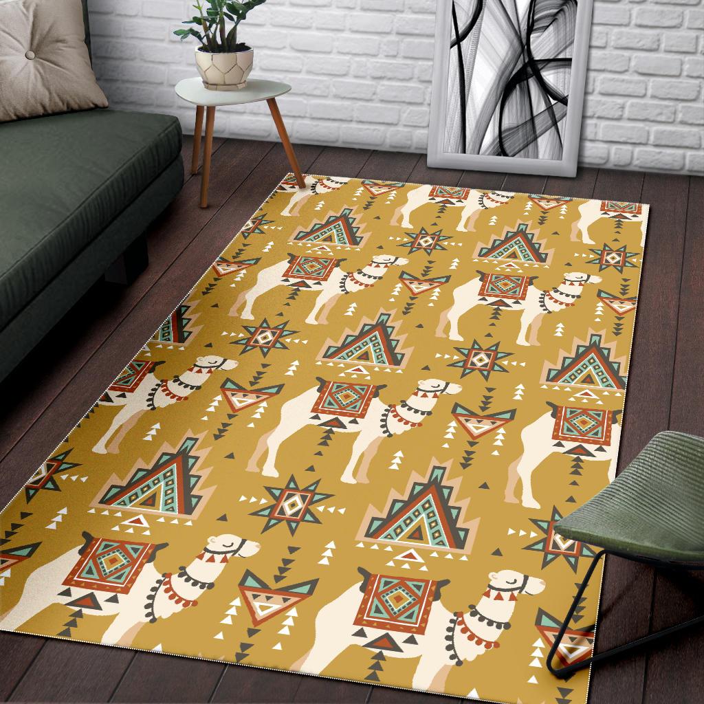 Camels ethnic motif pattern Area Rug