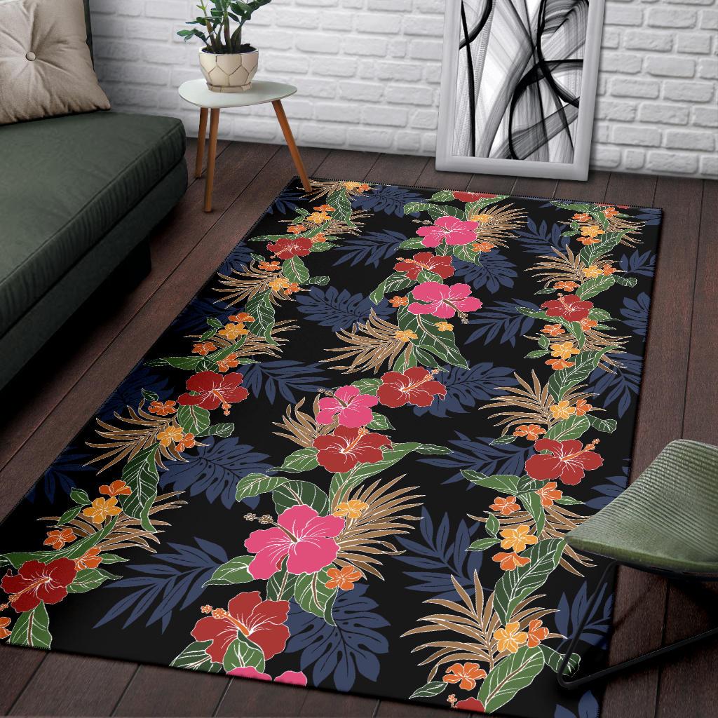 Hawaiian Themed Pattern Print Design H011 Area Rugs