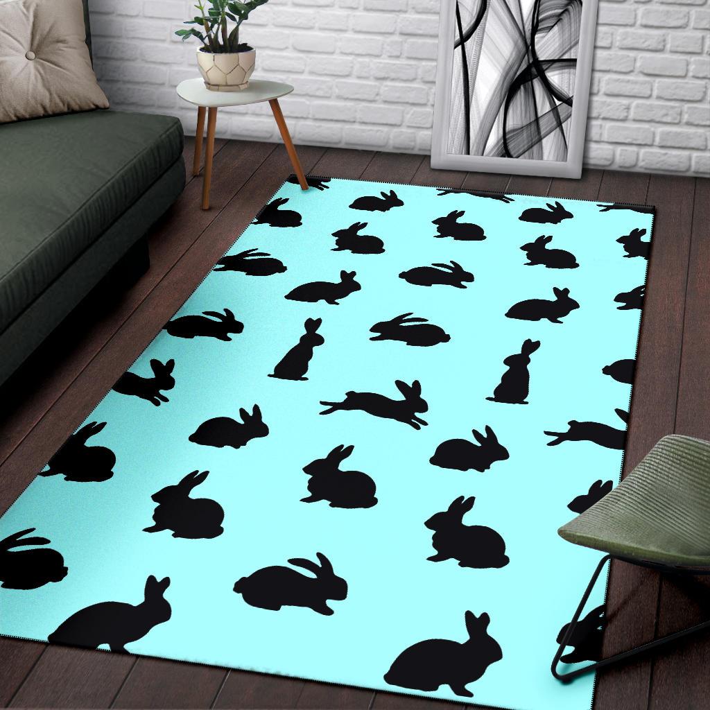 Rabbit Pattern Print Design RB010 Area Rugs