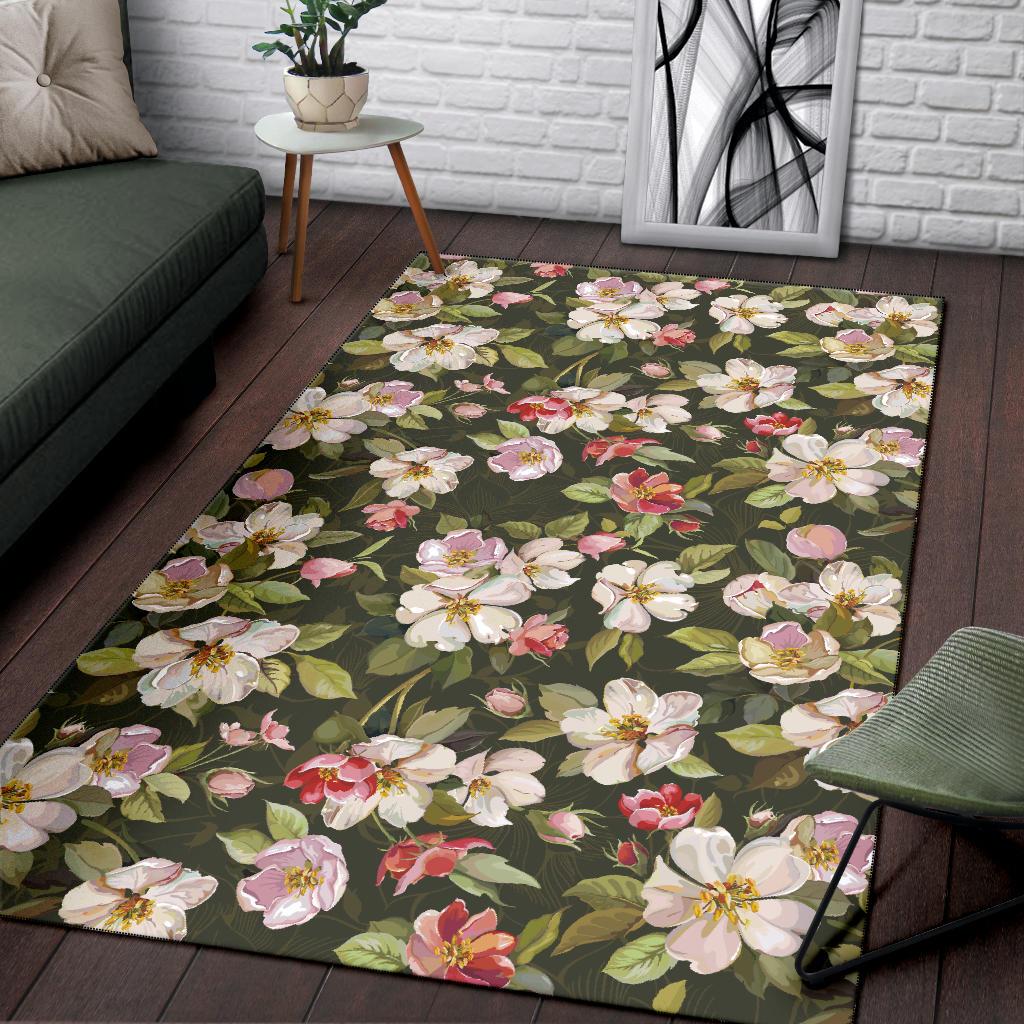 Apple Blossom Pattern Print Design AB01 Area Rugs