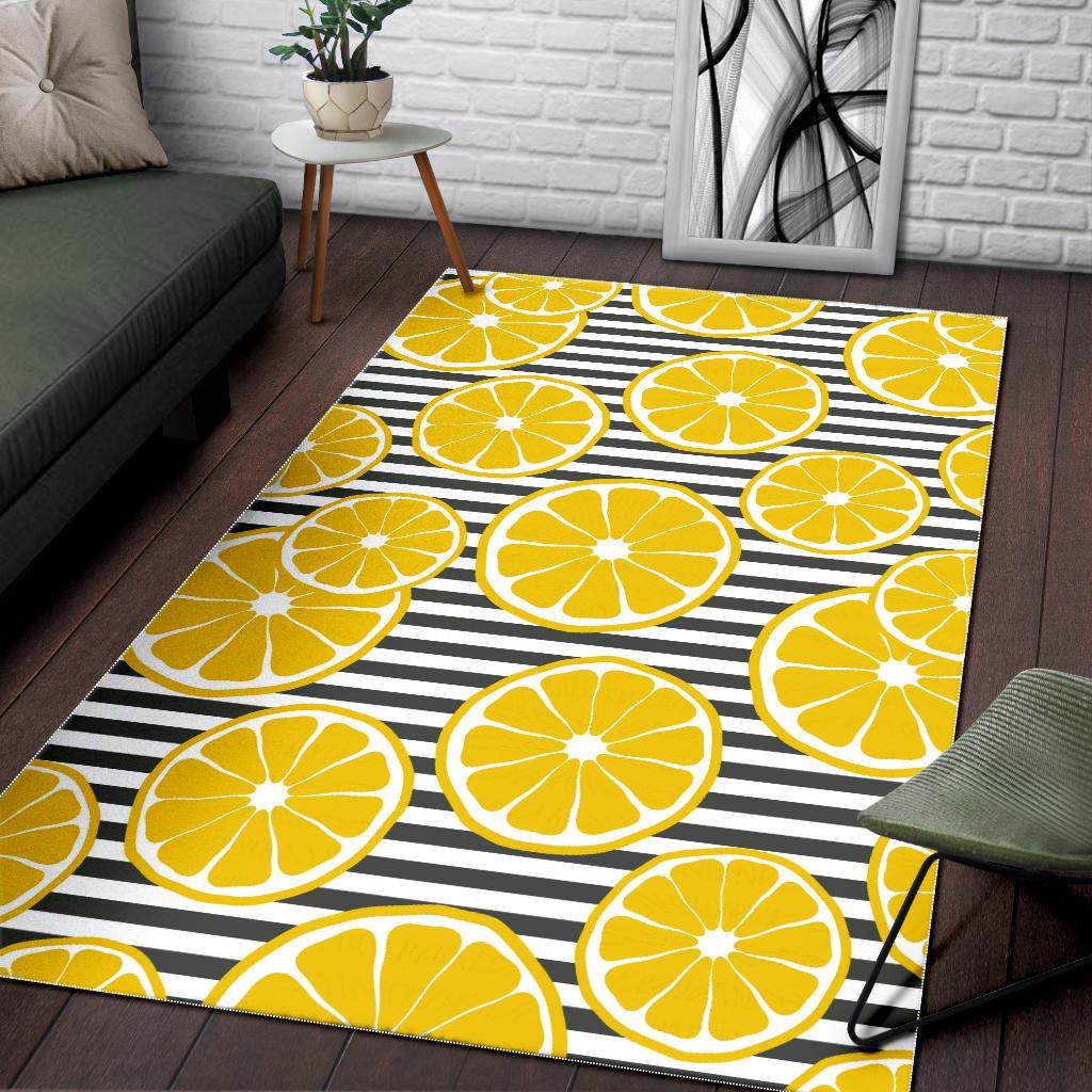 slice of lemon design pattern Area Rug