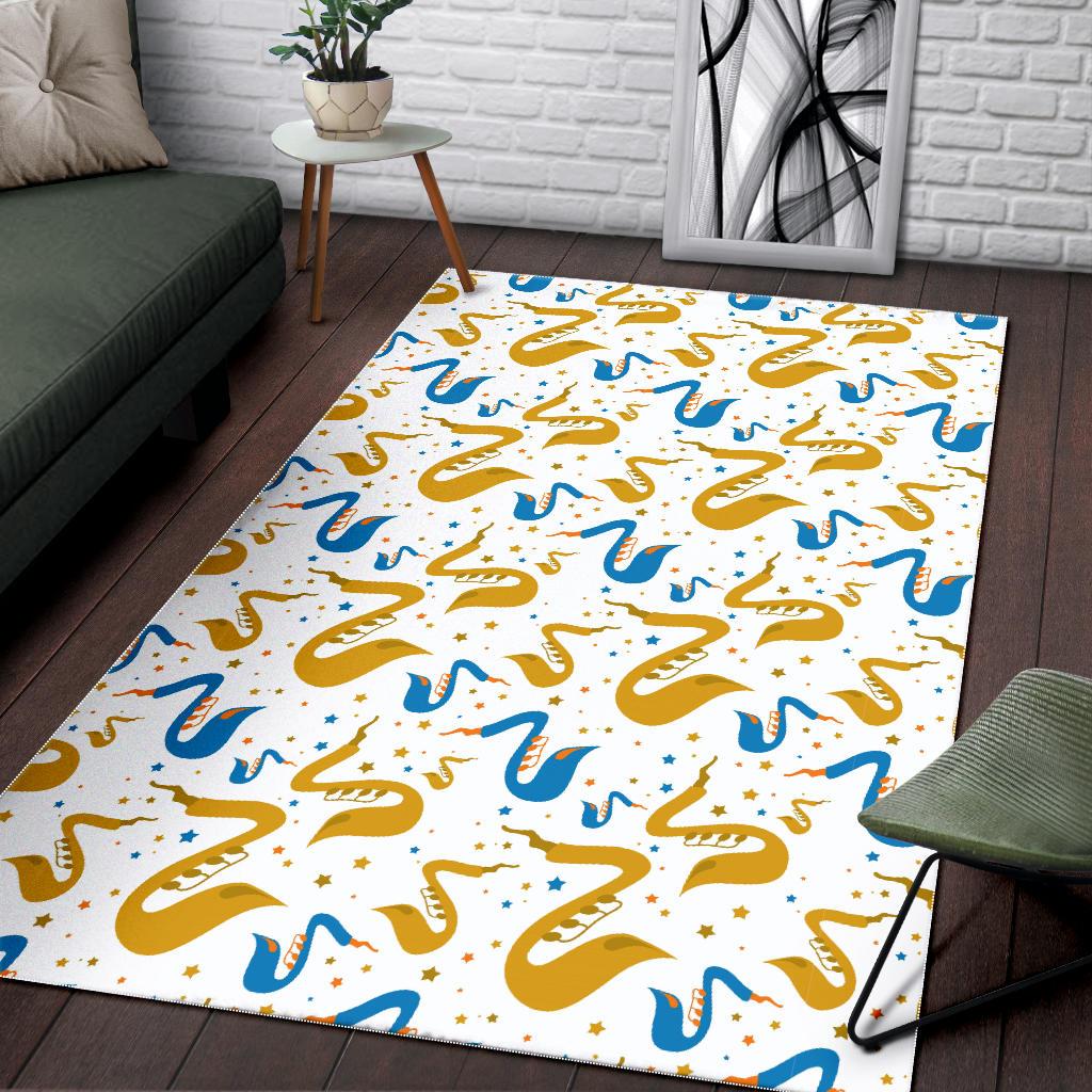 Saxophone Pattern Area Rug