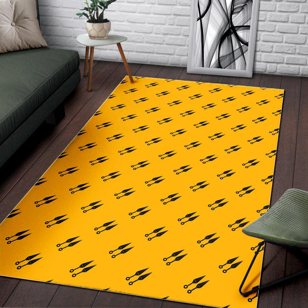 Ninja Weapon Pattern Area Rug
