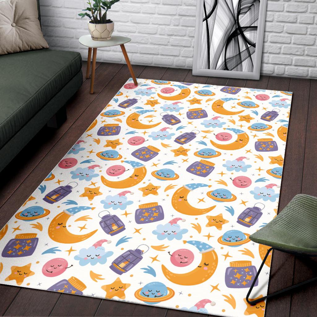 Moon Sleep Pattern Area Rug