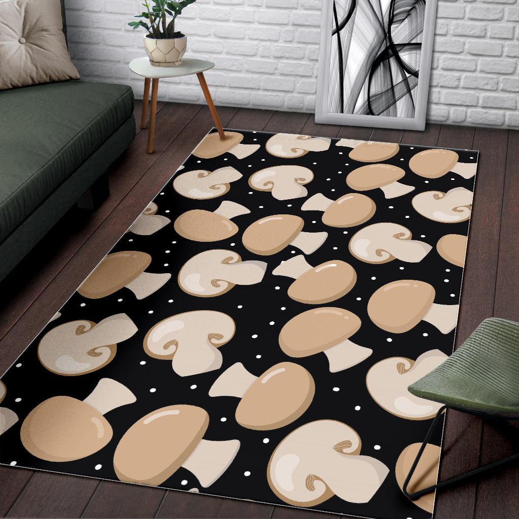 Champignon mushroom pattern Area Rug