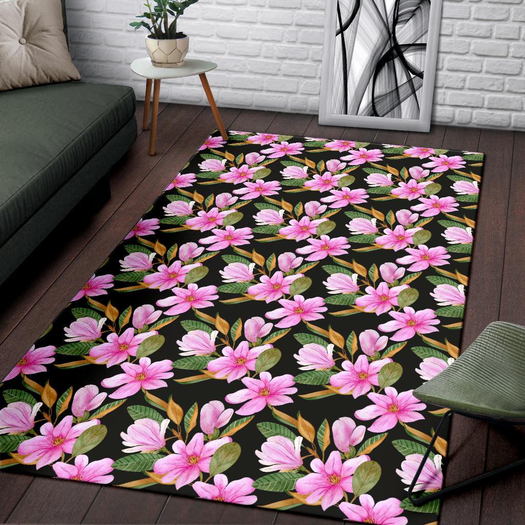Magnolia Pattern Print Design MAG08 Area Rugs
