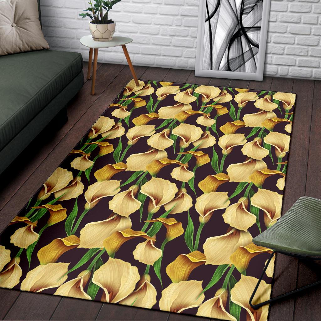 Lily Pattern Print Design LY013 Area Rugs