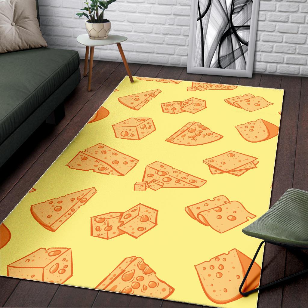 Cheese design pattern Area Rug