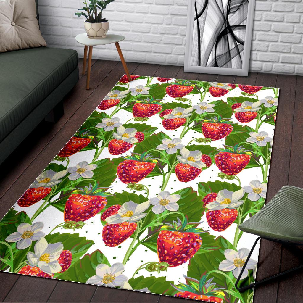 Strawberry Pattern Area Rug