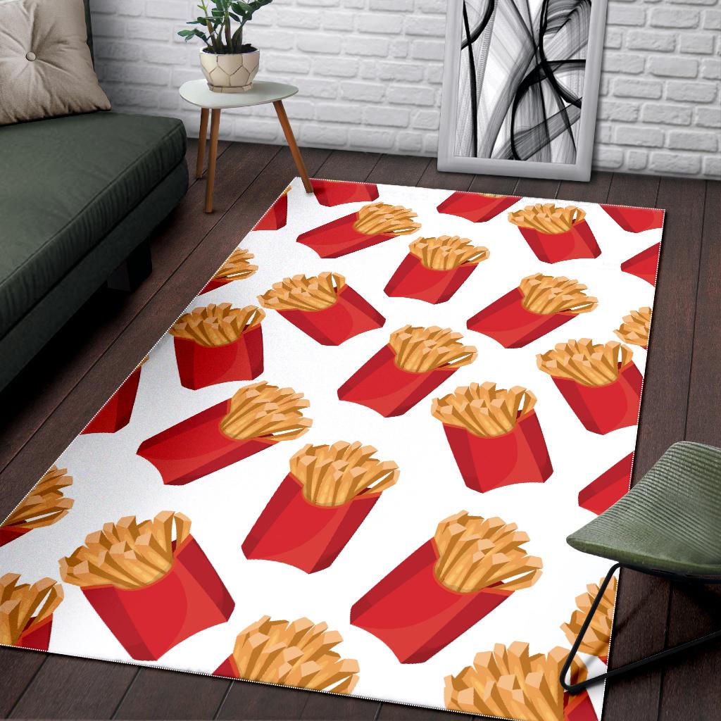 French Fries Theme Pattern Area Rug