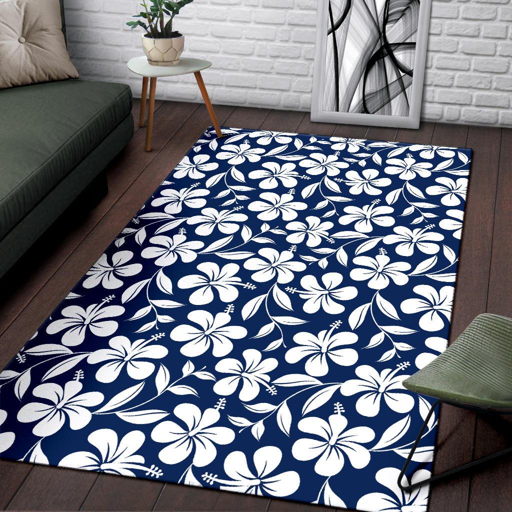Hibiscus Pattern Print Design HB031 Area Rugs