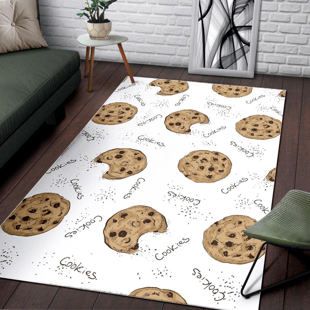 Sketch style cookie pattern Area Rug