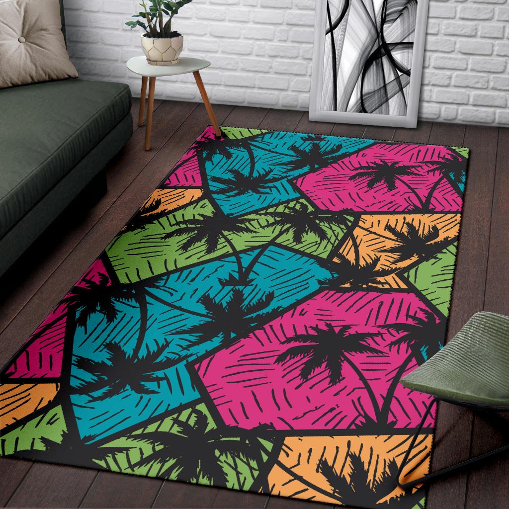 Palm Tree Pattern Print Design PT09 Area Rugs