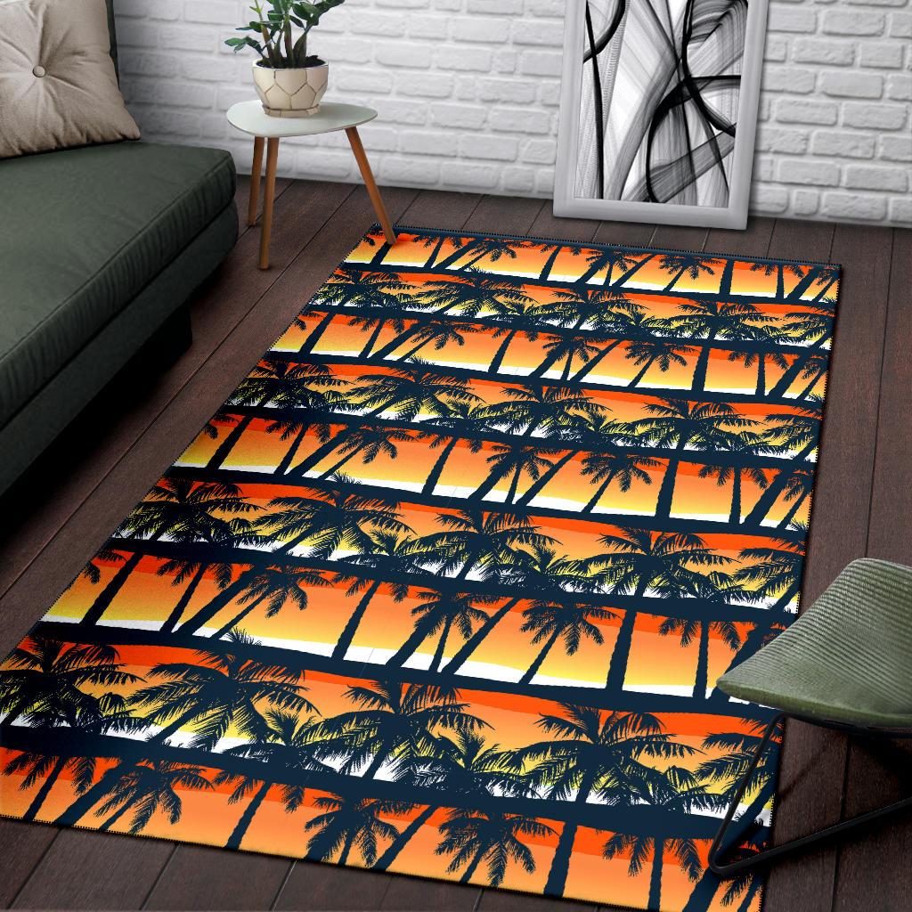 Palm Tree Pattern Print Design PT011 Area Rugs