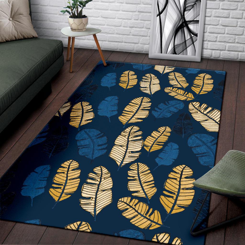 Banana Leaf Pattern Print Design BL09 Area Rugs