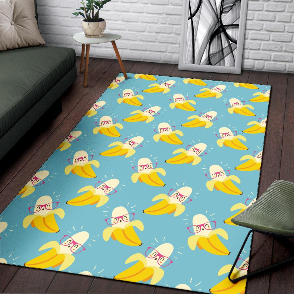 Banana Pattern Print Design BA07 Area Rugs