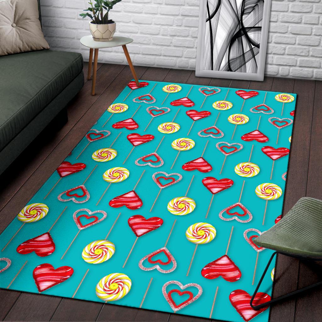 Lollipop Pattern Print Design LL06 Area Rugs