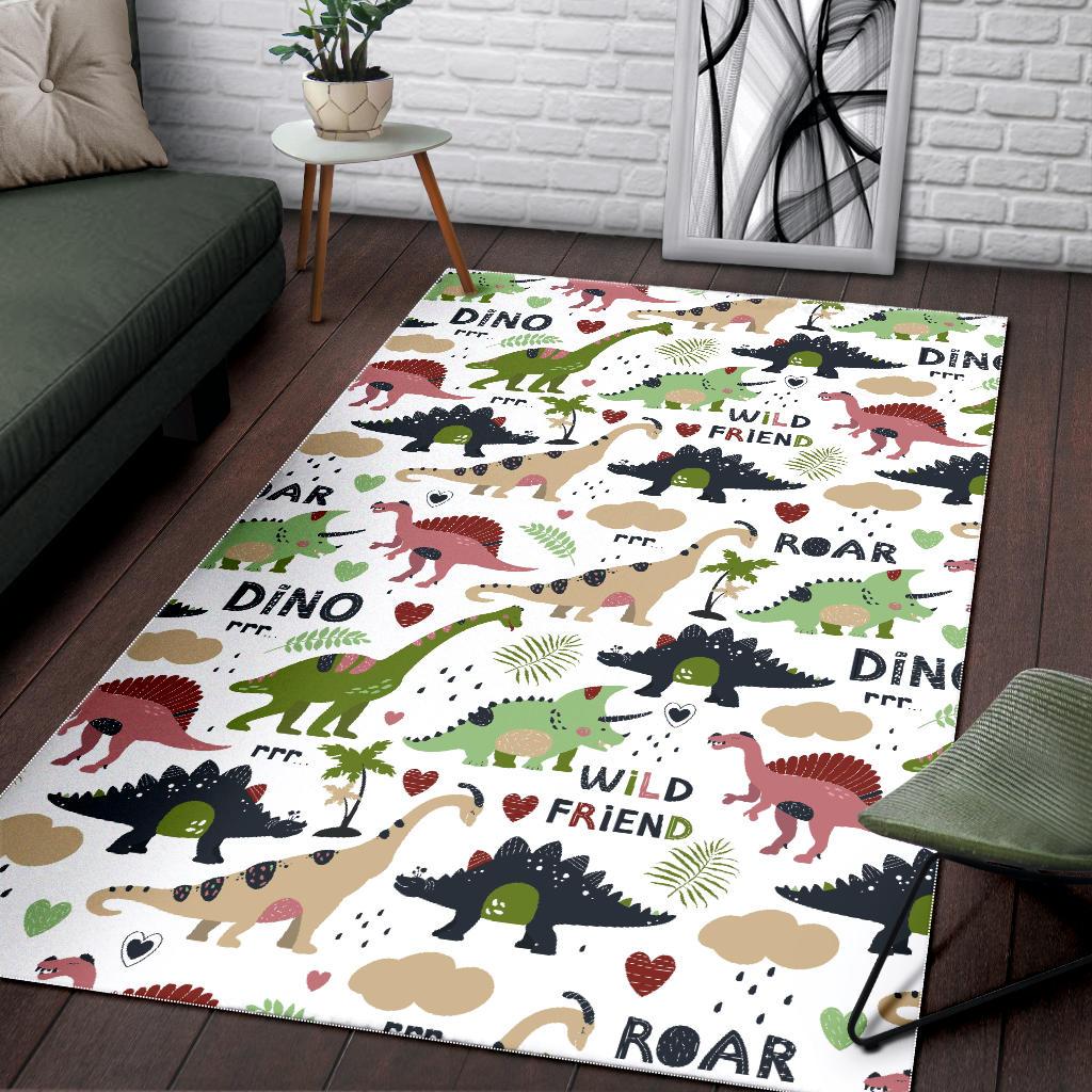 Cute dinosaurs pattern Area Rug