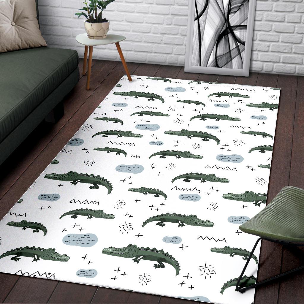 Crocodile Pattern Background Area Rug