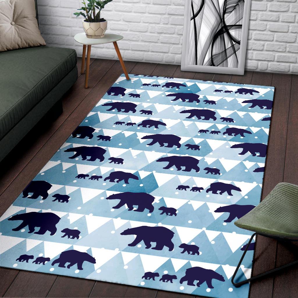Bear Pattern Print Design BE01 Area Rugs