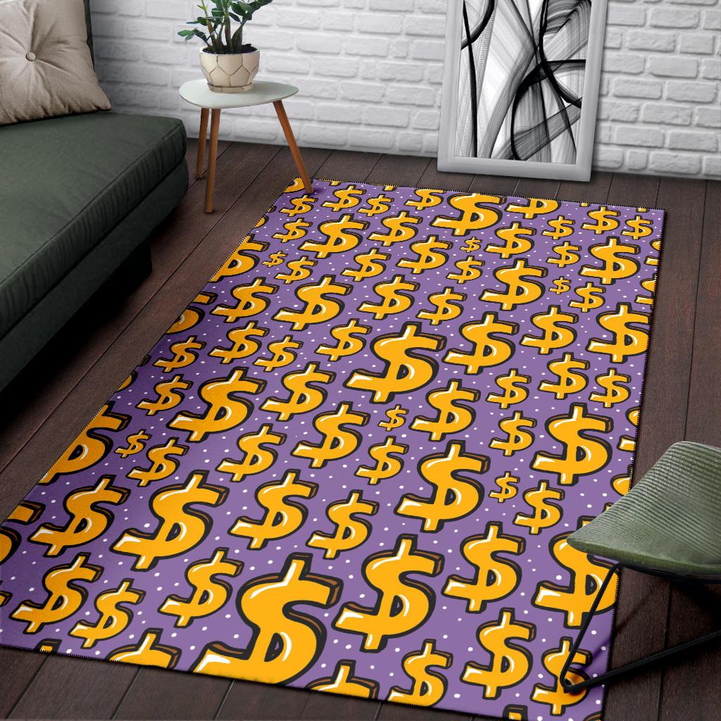 Dollar Pattern Print Design DO01 Area Rugs