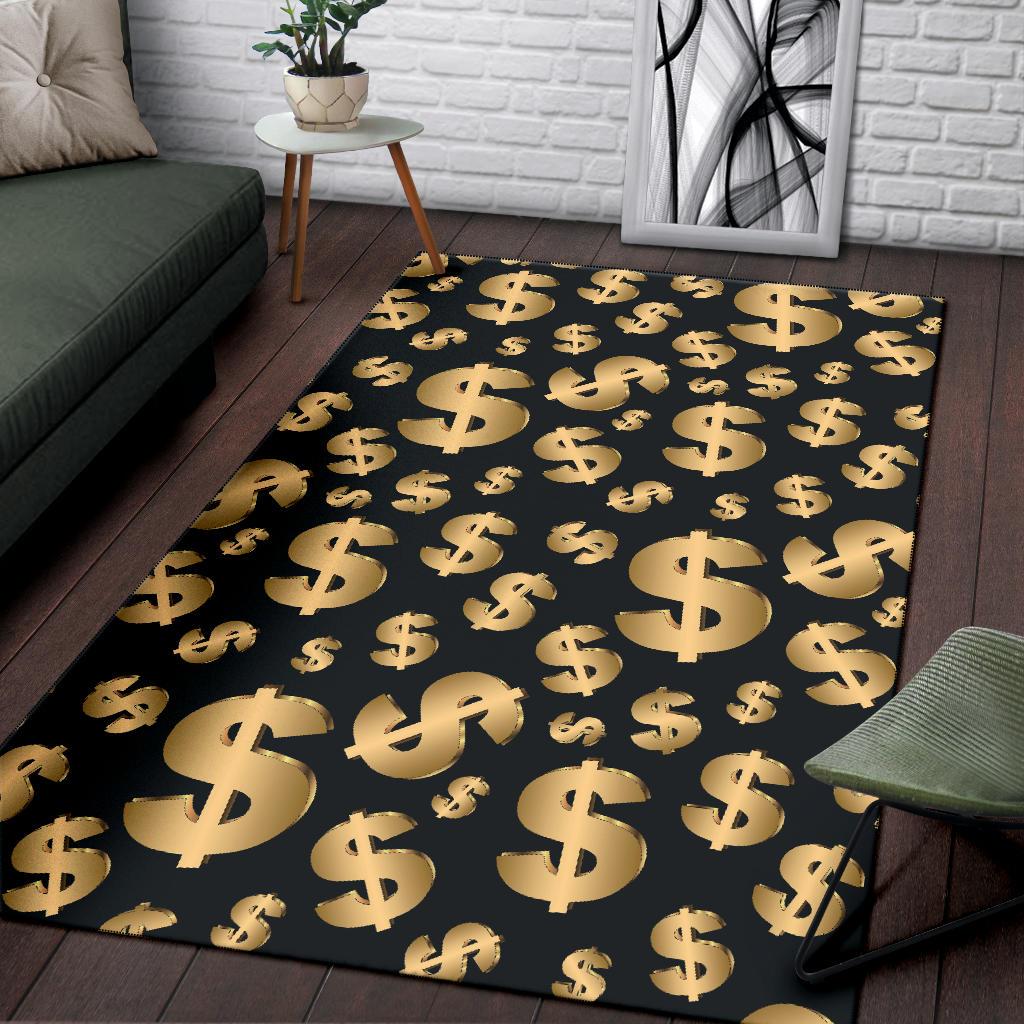 Dollar Pattern Print Design DO04 Area Rugs