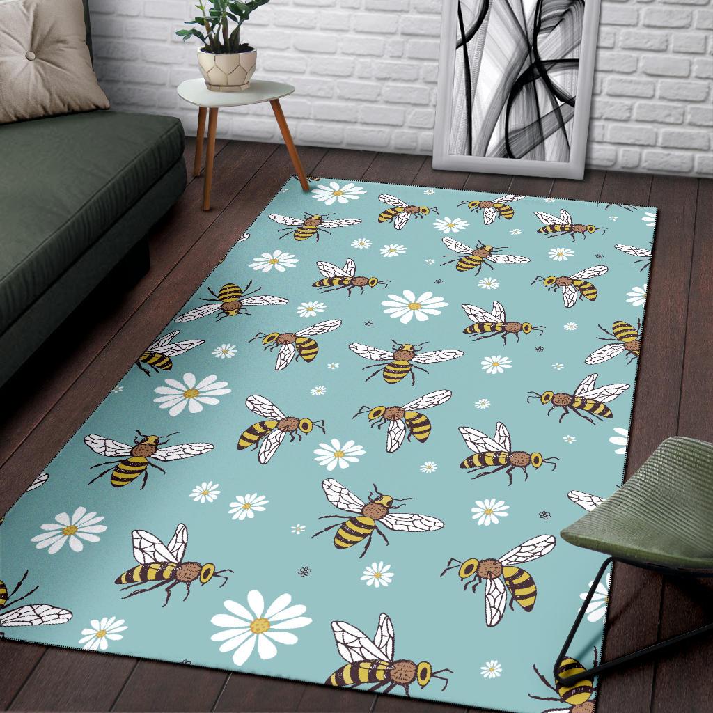Bee Pattern Print Design BEE010 Area Rugs