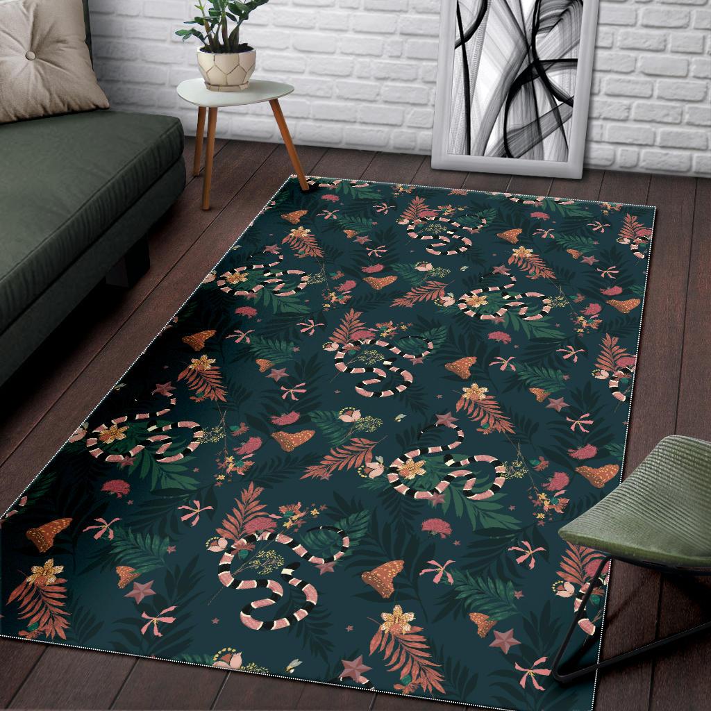 Snake forest pattern Area Rug