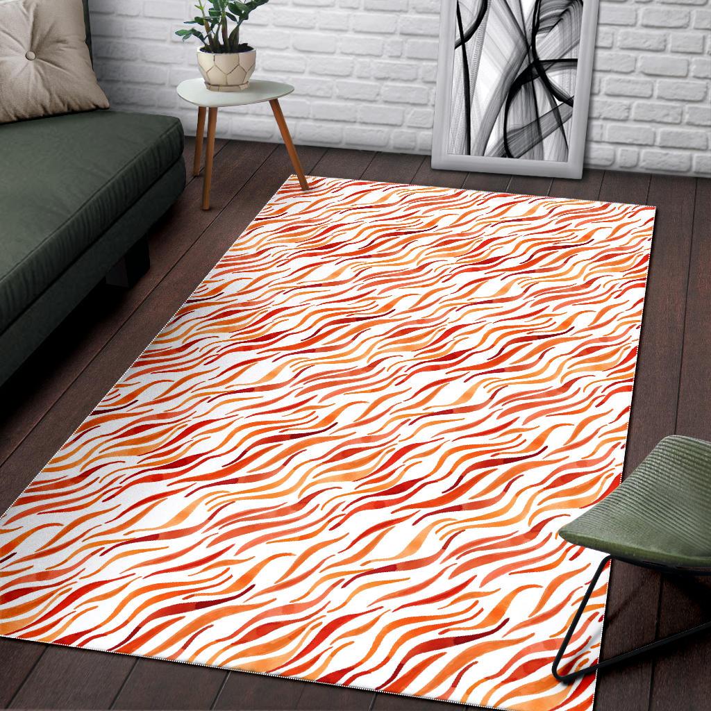 Fire flame watercolor pattern Area Rug
