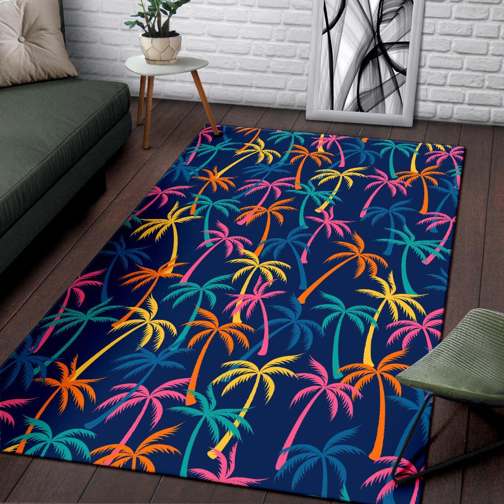 Palm Tree Pattern Print Design PT013 Area Rugs