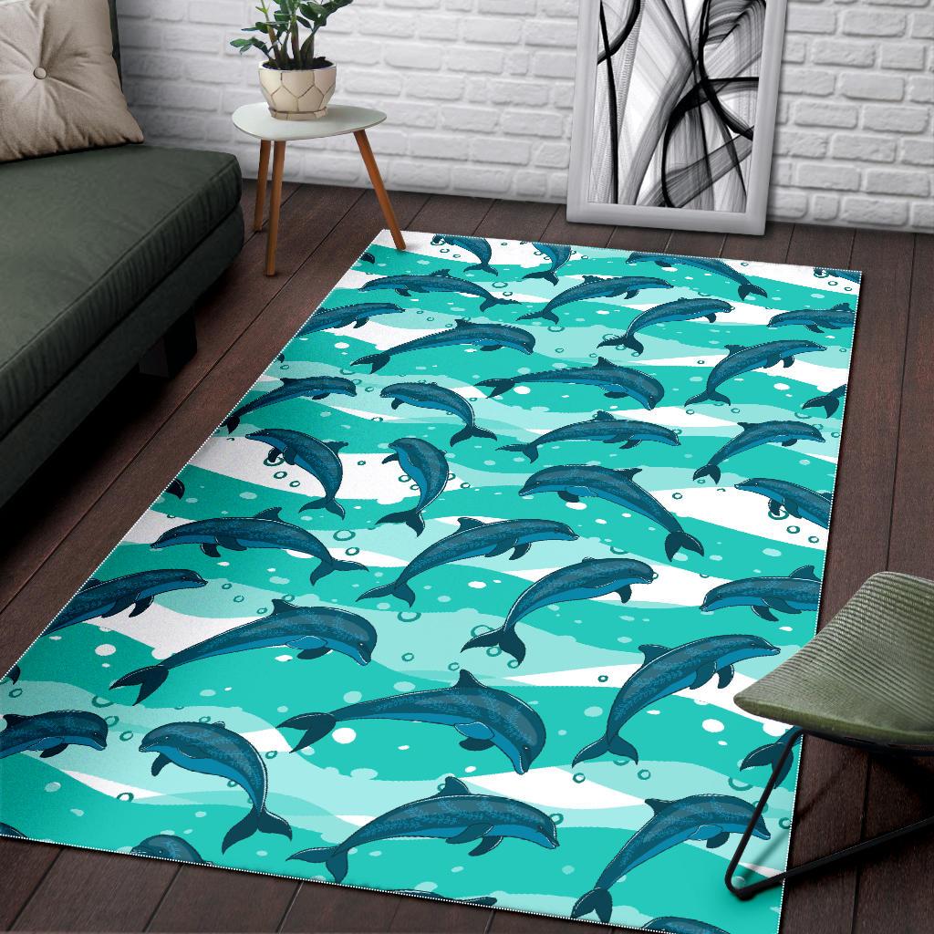 Dolphin sea pattern Area Rug