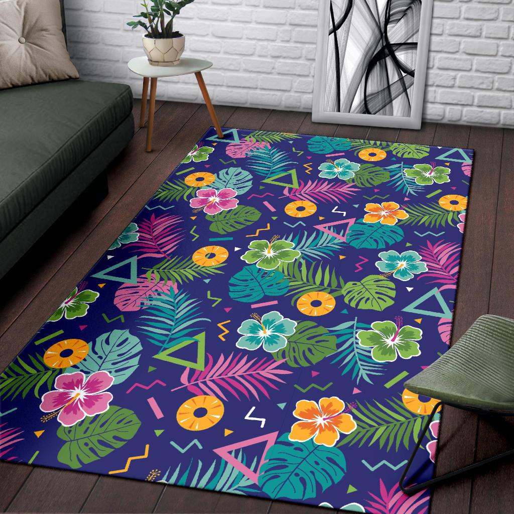 Hawaiian Themed Pattern Print Design H014 Area Rugs
