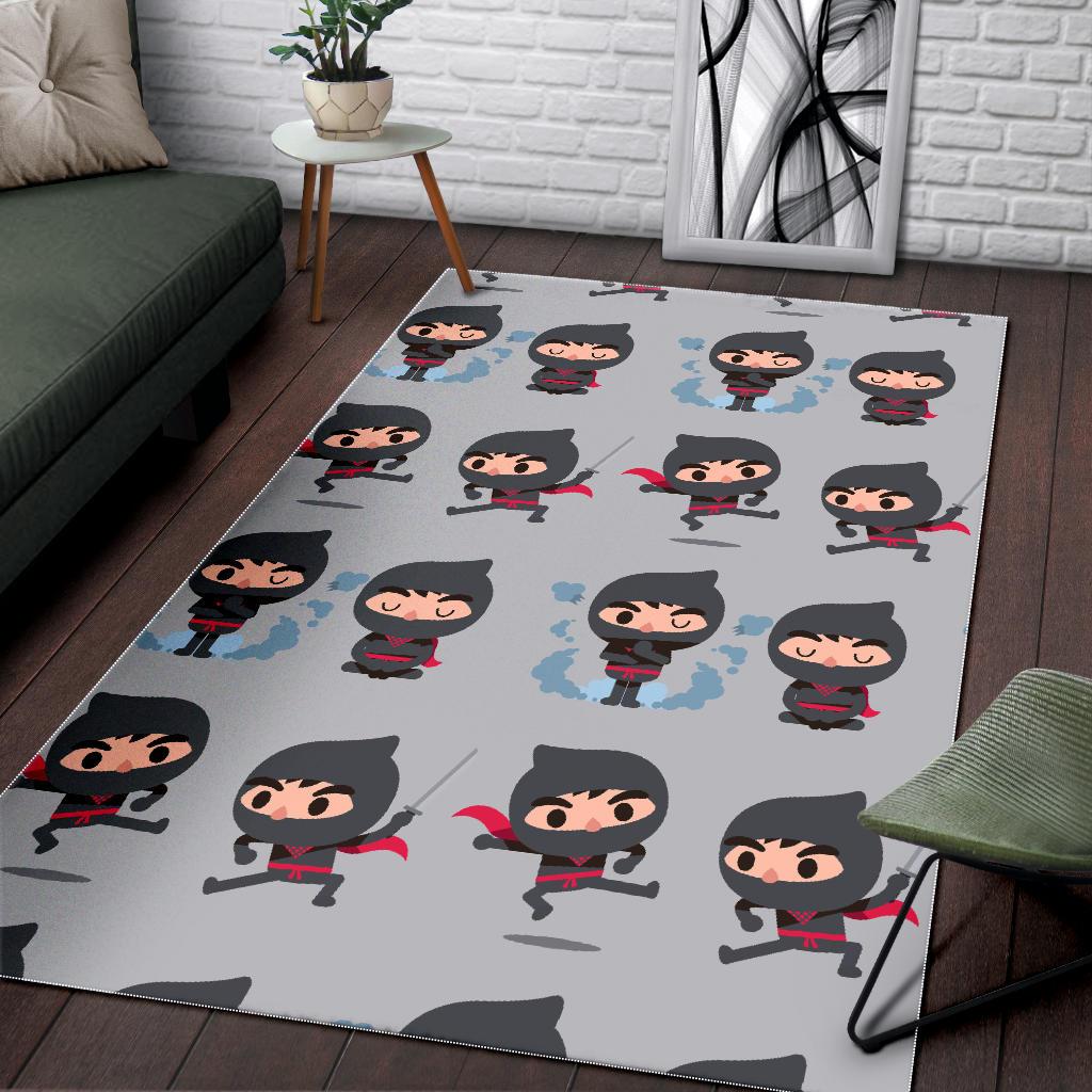 Cute ninja pattern Area Rug
