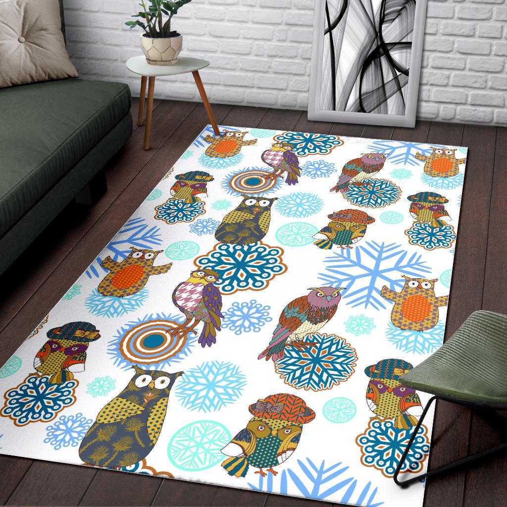 Owl Pattern Area Rug
