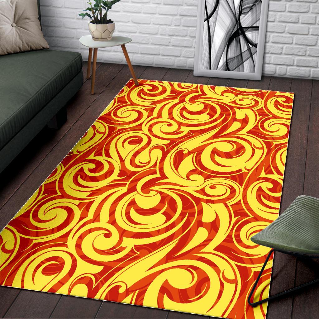Fire flame design pattern Area Rug