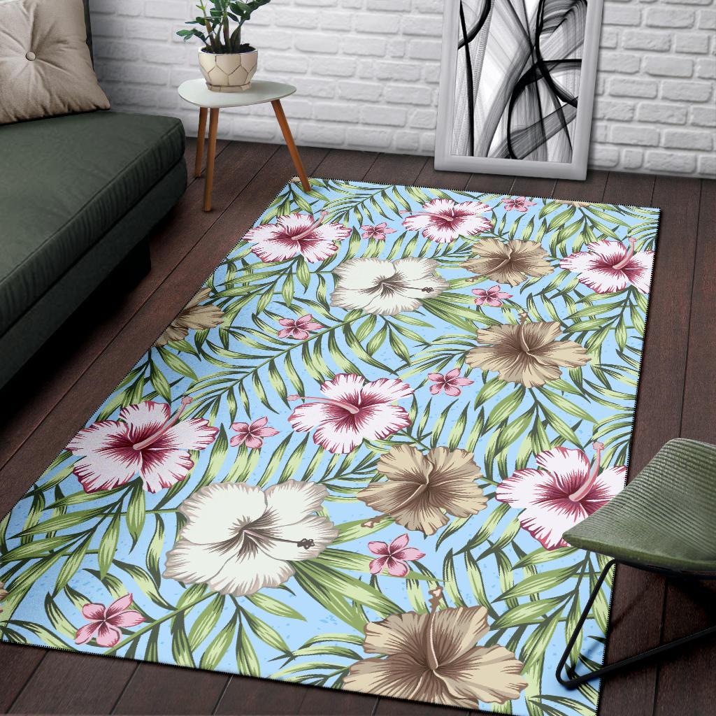 Tropical Flower Pattern Print Design TF05 Area Rugs
