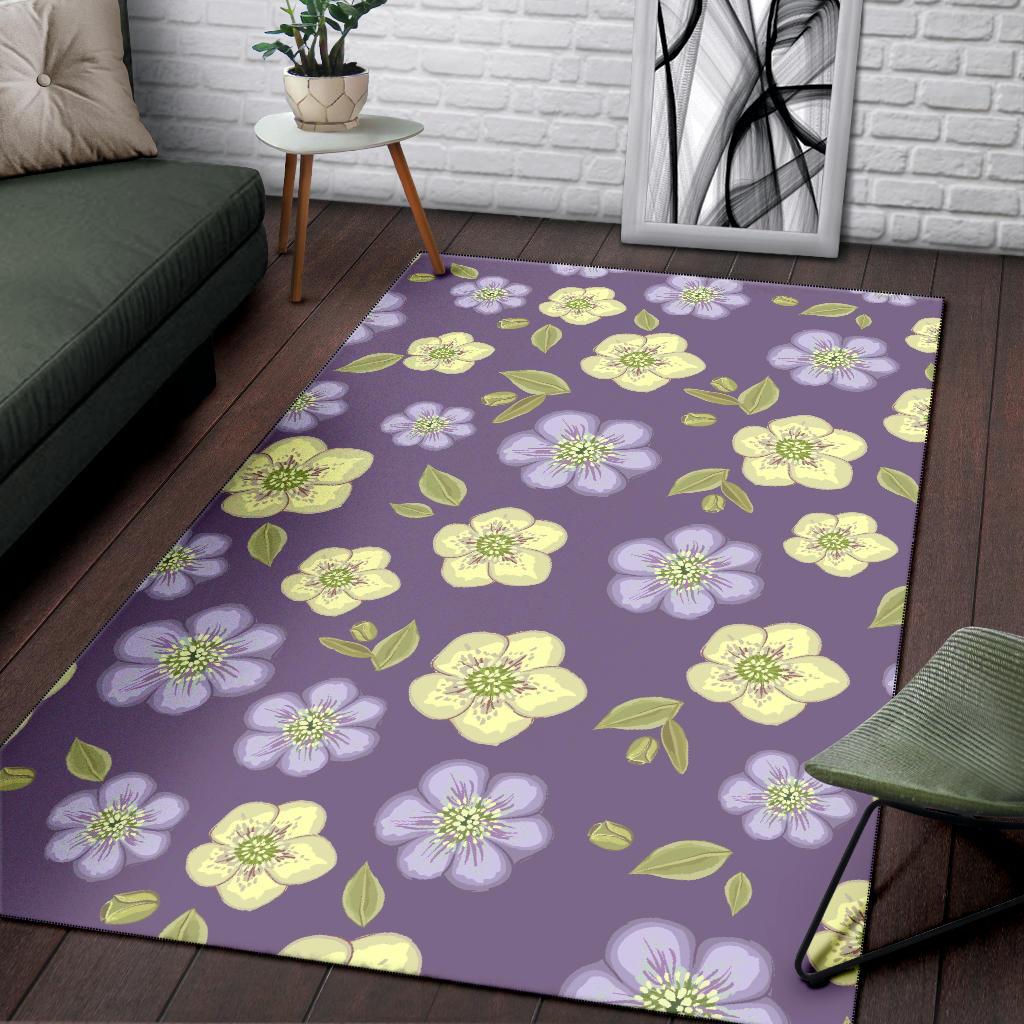 Anemone Pattern Print Design AM013 Area Rugs