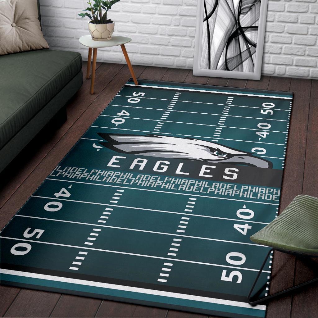 Eagles Football Field Area Rug