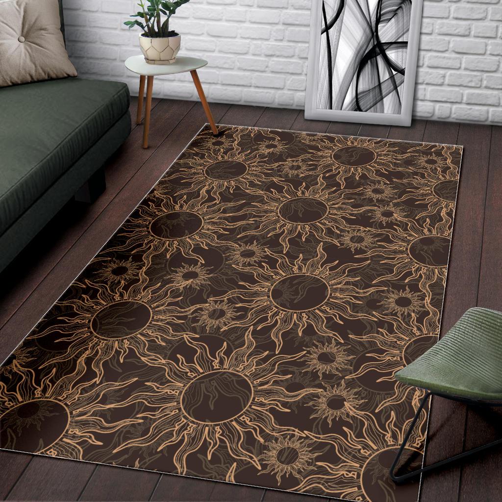 Sun Pattern Theme Area Rug