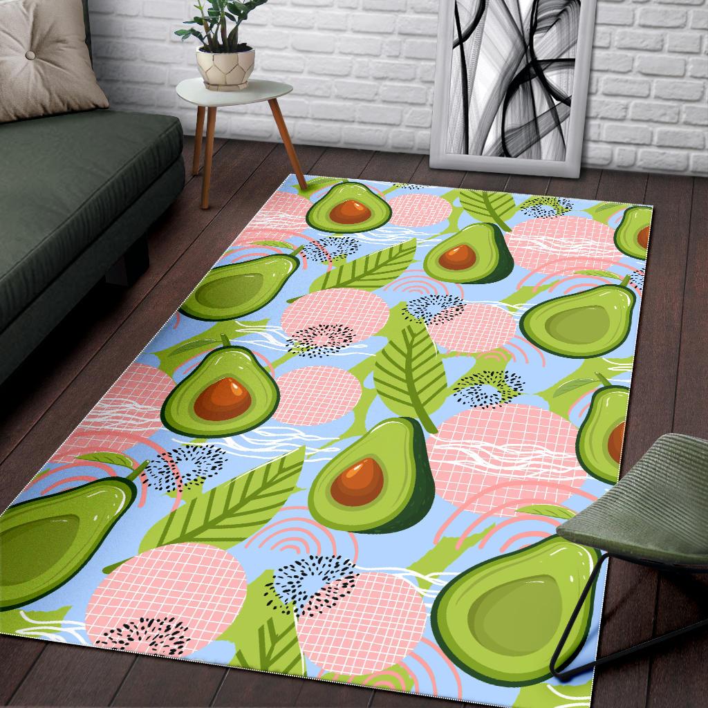 Avocado Pattern Theme Area Rug