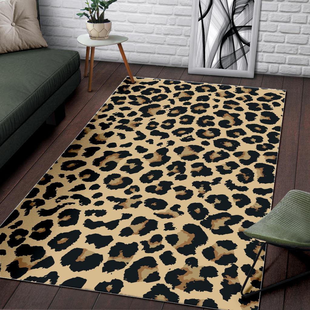 Leopard print design pattern Area Rug