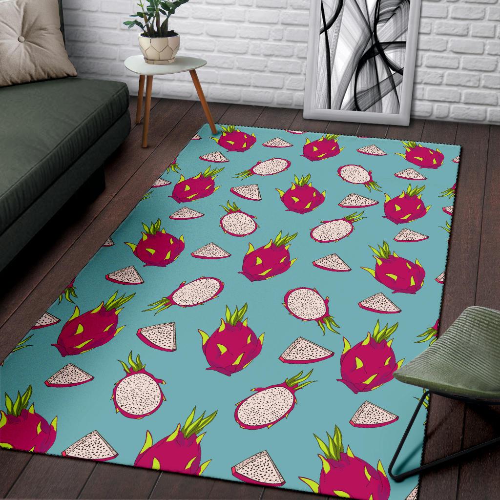 Dragonfruit Pattern Print Design DF01 Area Rugs