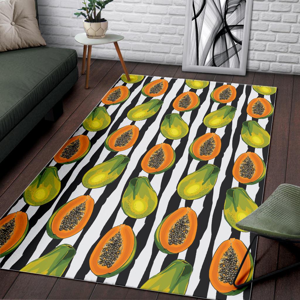 papaya design pattern Area Rug