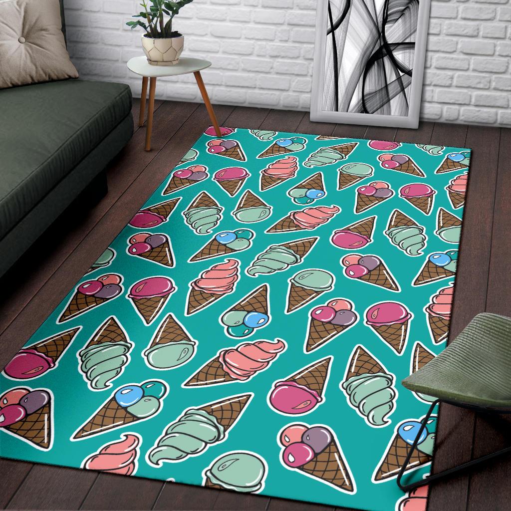 Ice Cream Pattern Print Design IC01 Area Rugs