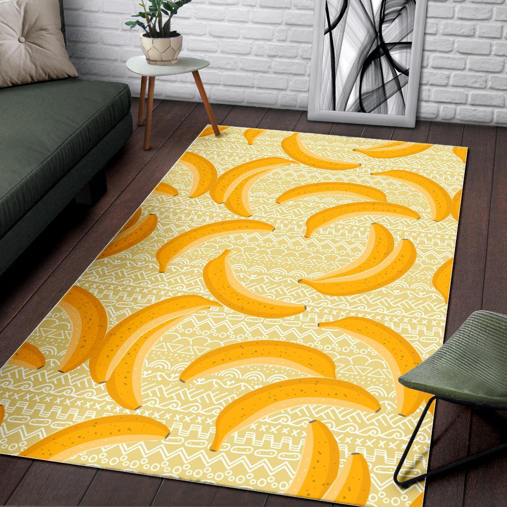Banana Pattern Tribel Background Area Rug